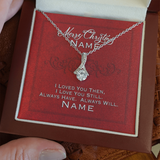 Gift For Wife Christmas, Personalized Names Necklace, All I Love You Still Message Card, Alluring Beauty Necklace