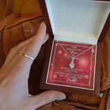 Gift For Wife Christmas, Personalized Names Necklace, You Are My Rock Message Card, Alluring Beauty Necklace