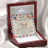 4th Of July USA Flag Necklace- Two Locked Hearts