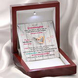 50% OFF Today with FREE SHIPPING.The Perfect Unique, One-Of-A-Kind Gift your Granddaughter will Cherish Forever. This handcrafted personalized necklace will be perfect for your Granddaughter. This necklace is truly a one-of-a-kind gift. Two hearts embellished with Cubic Zirconia stones, interlocked together as a symbol of Grandma's never-ending love.Two hearts embellished with Cubic Zirconia stones,interlocked together as a symbol of never-ending love.Adjustable cable chain 18"-22" with lobster clasp.