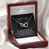 Gift For Niece-Unique Bond Like Sisters Interlocking Locked Hearts Necklace
