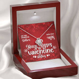 Personalized Hugs And Kisses Valentine's Day Necklace