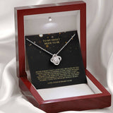 To My Fiancee Necklace Gift - Love Knot Necklace