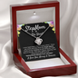 Step Mom Gift, Bonus Mom Love Knot Necklace Gift