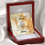 Gift For Wife Christmas, Personalized Names Love Knot Necklace, To My Christmas Baby Card