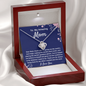 To My Mom Love Knot Necklace Gift