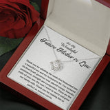 The perfect gift for your future mother in law. Brilliant 14k white gold, Zirconia crystal with smaller cubic zirconia. Includes a heartfelt message card included guaranteed to melt your new mother in laws heart.