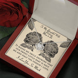 The perfect gift for your wife and mom to be! Includes heartfelt message card. Brilliant 14k white gold, Zirconia crystal with smaller cubic zirconia. Message card that reads: "To my beautiful wife and radiant mom to be, It makes me smile knowing that our sweet little baby is half me and half the person I love. I love you so much.