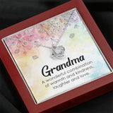Great Gift For Grandma- Love Knot Necklace with Message Card