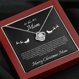 Christmas Gift For Mom-Love Knot Necklace-Number One Mom