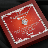 Gift For Wife Christmas, Personalized Names Love Knot Necklace, My Cuddle Bunny Message Card,