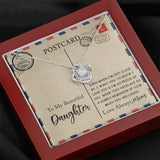 To My Beautiful Daughter - Love Knot Necklace Gift