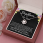 Step Mom Gift, Bonus Mom Love Knot Necklace Gift