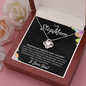 Step Mom Necklace Gift , Love Knot Necklace
