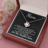 Personalized Gift For Mom from Daughter, Love Knot Necklace