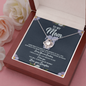 Mom Gift, Jewelry Message Card,  Love Knot Necklace