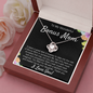 To My Bonus Mom Love Knot Necklace Gift From Step Daughter