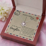 To My Beautiful Daughter - Love Knot Necklace Gift