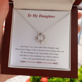 Beautiful Gift For Daughter- Love Knot Necklace with Message Card