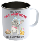 Give A Shit White Camping Mug