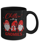 Chillin With My Gnomies 11 or 15 ounce Christmas Coffee Mug .JUST RELEASED, Limited Time Only, Not available in stores. Makes for the perfect Christmas Gift or Stocking Stuffer! Cuddle with your lover, your family or friends and enjoy a hot (or cold) beverage while cuddling around the TV set, Laptop or fireplace! Text is I want to drink Hot Chocolate and Watch Christmas Movies with you.