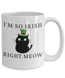St. Patrick's Day Coffee Mug - Irish Right Meow