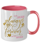 Valentine's Day Girlfriend Two Tone Coffee Mug