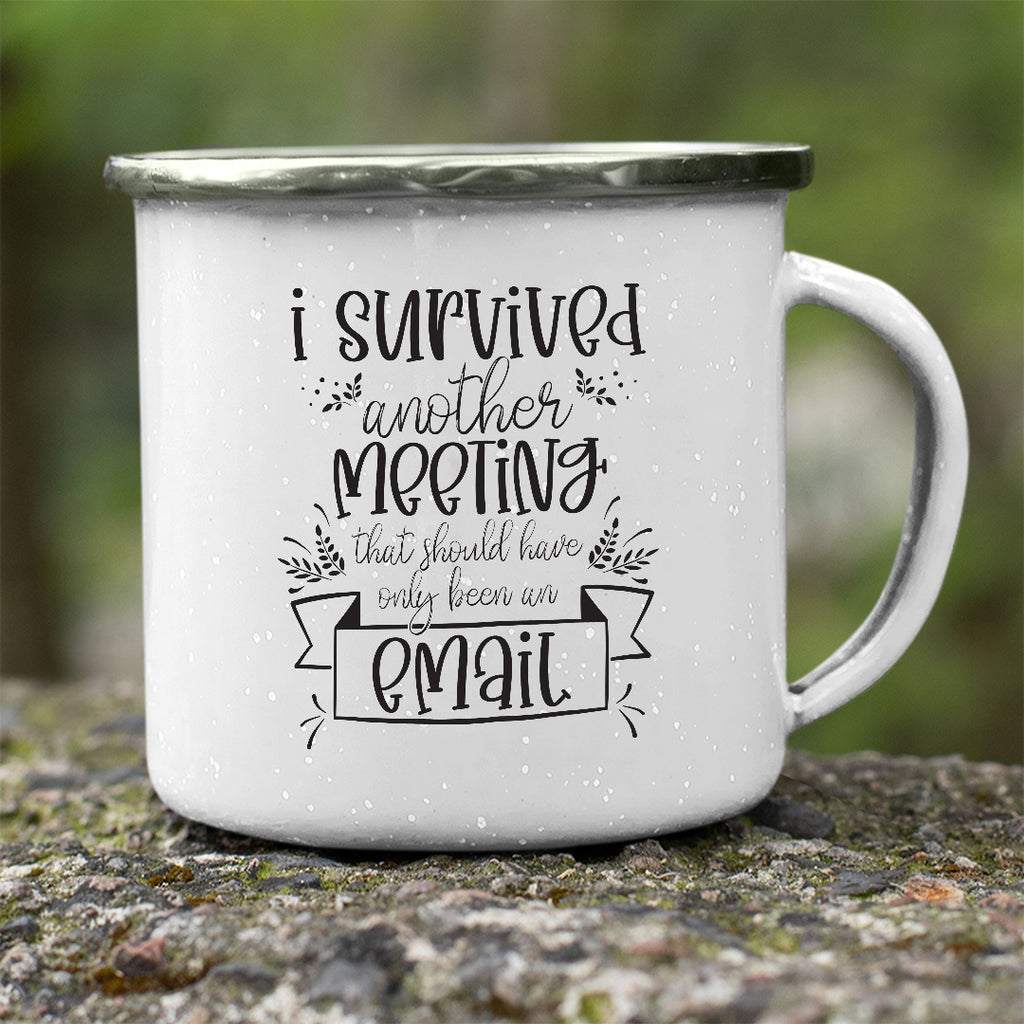 I Survived White Camping Mug