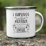 I Survived White Camping Mug
