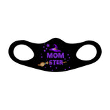White Face Mask and covering For Halloween with Momster and witch's hat and broom on it. Perfect for Halloween, yourself or Halloween Party Favors. cozy and breathable. No uncomfortable elastic to rub. Non-medical-grade,Made in USA, Washable, Reusable, Easy to speak through, non-volume-canceling