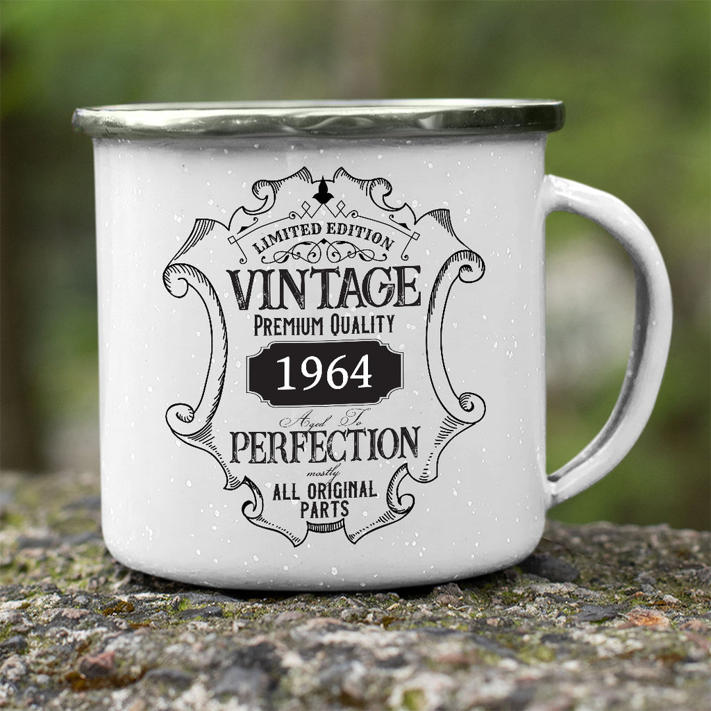 Aged To Perfection White Camping Mug