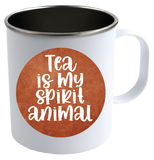 Tea Is My Sprit White Camping Mug
