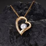50% OFF Today.Free Shipping.The Perfect Unique and One-Of-A-Kind Gift Your Granddaughter will Cherish Forever.Give a loving gift that will make her heart melt.This dazzling Forever Love Necklace features a polished heart pendant surrounding a flawless 6.5mm cubic zirconia, embellished with smaller crystals adding extra sparkle and shine.  The pendant is crafted in your choice of 14K white gold finish or 18K yellow gold finish, and dangles from an adjustable cable chain secured with a lobster clasp.