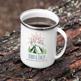Copy of Customizable Retro Style Adventuring Together 12oz Tin Camping Mug