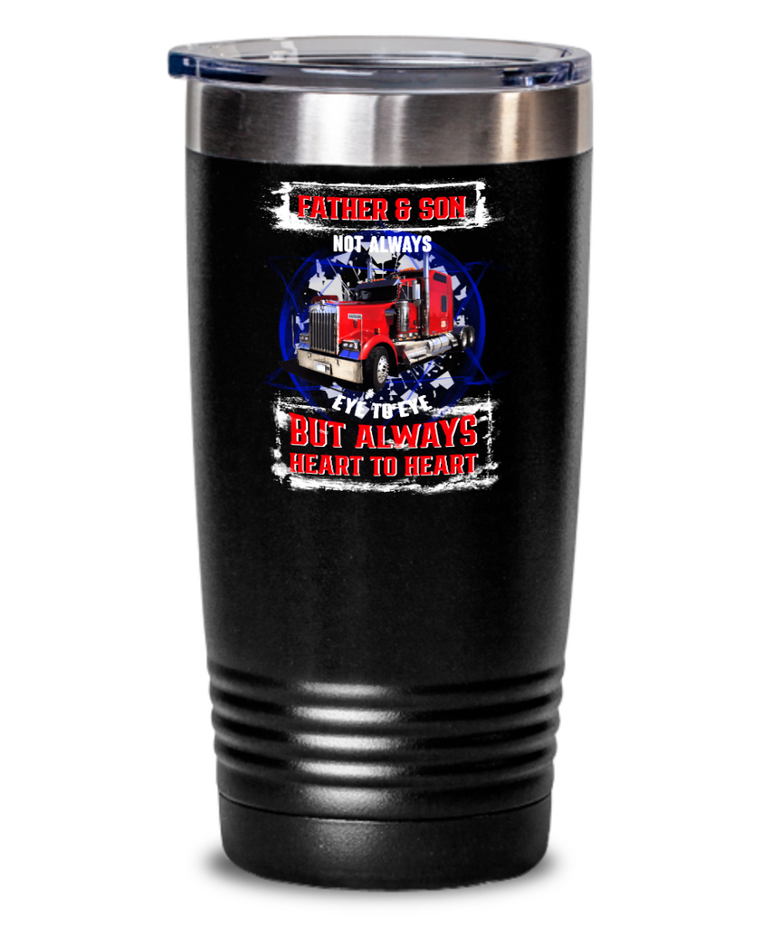 Trucker Dad Gift From Dad - Travel Tumbler - Father and Son