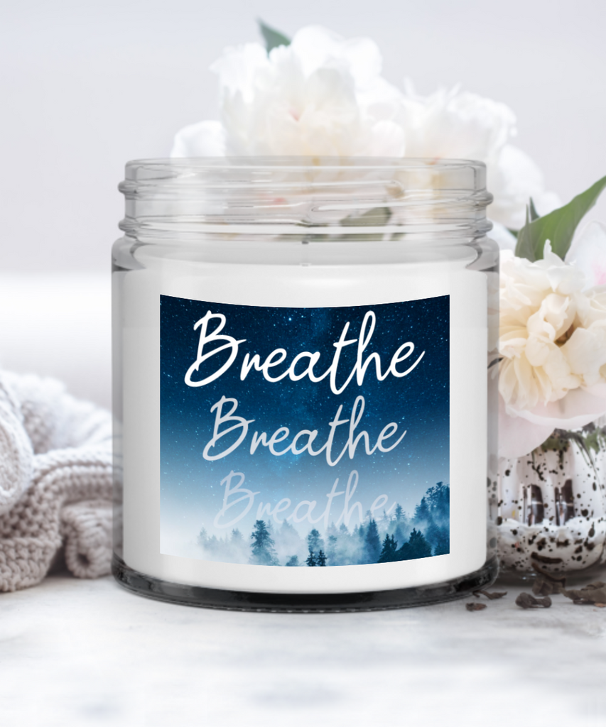 Don't sweat finding the perfect gift ever again! This Candle is the perfect gift for a person's uniqueness. "Breathe" , 12oz , stainless steel, enamel finish.