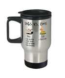 Dogs Vs Cats Travel Mug