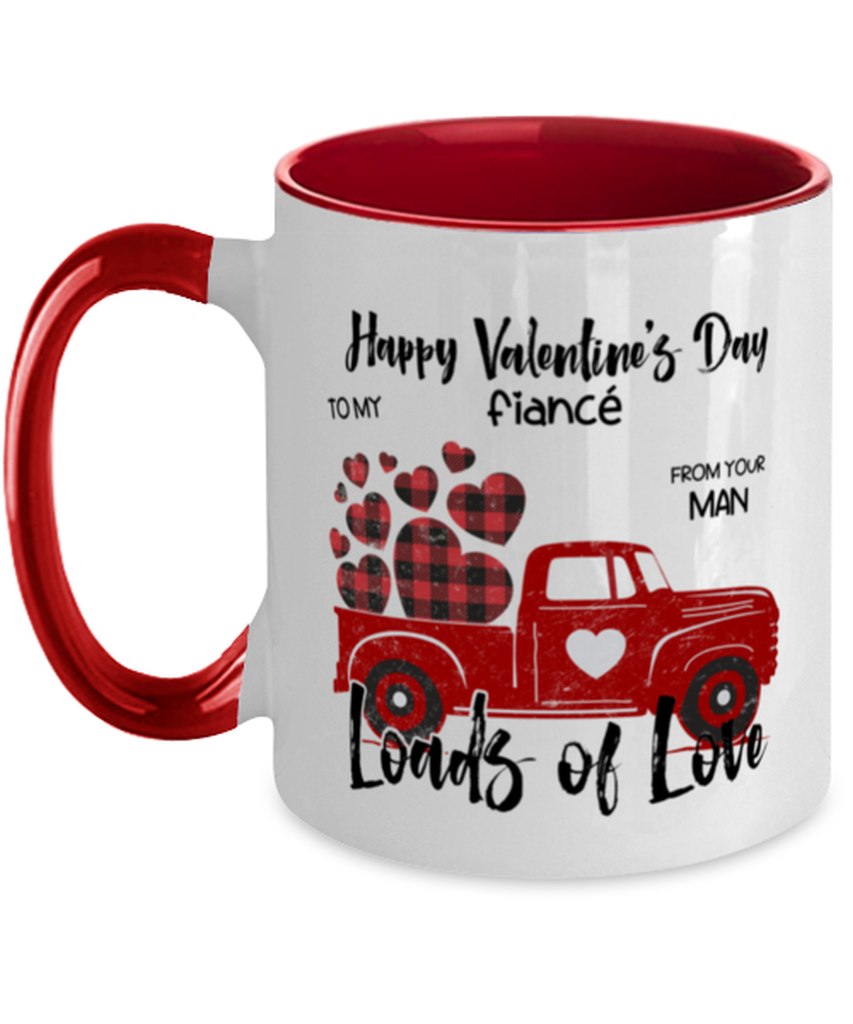Valentine's Day Fiance Two Tone Coffee Mug