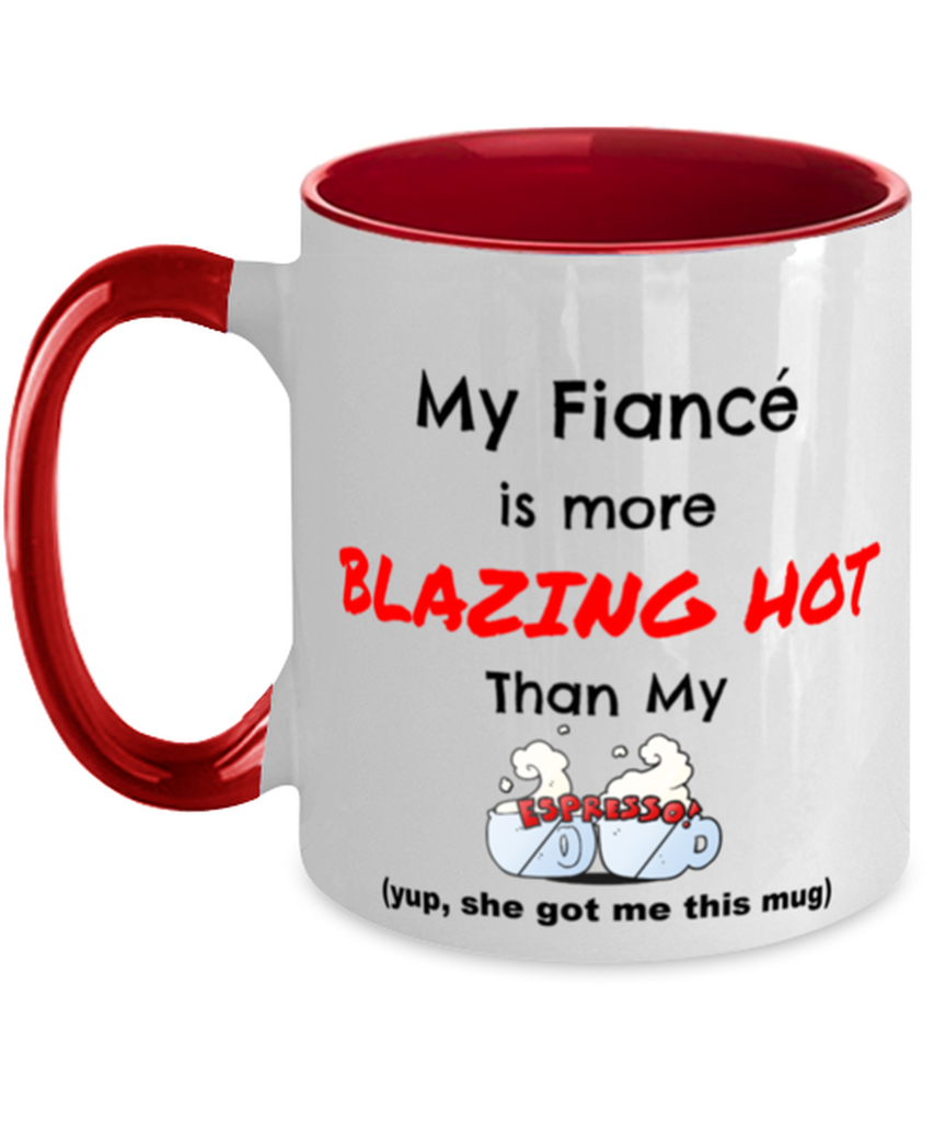 Valentine's Day Fiance Two Tone Coffee Mug