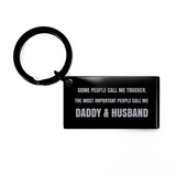 Truck Driver Dad Keychain Gift, Truckers Key Chain, Fathers Day Gift