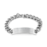 Mother-In-Law Gifts, Thank you for being there every day, Thank You Gifts For Mother-In-Law, Birthday Christmas Cuban Chain Stainless Steel Bracelet For Mother-In-Law