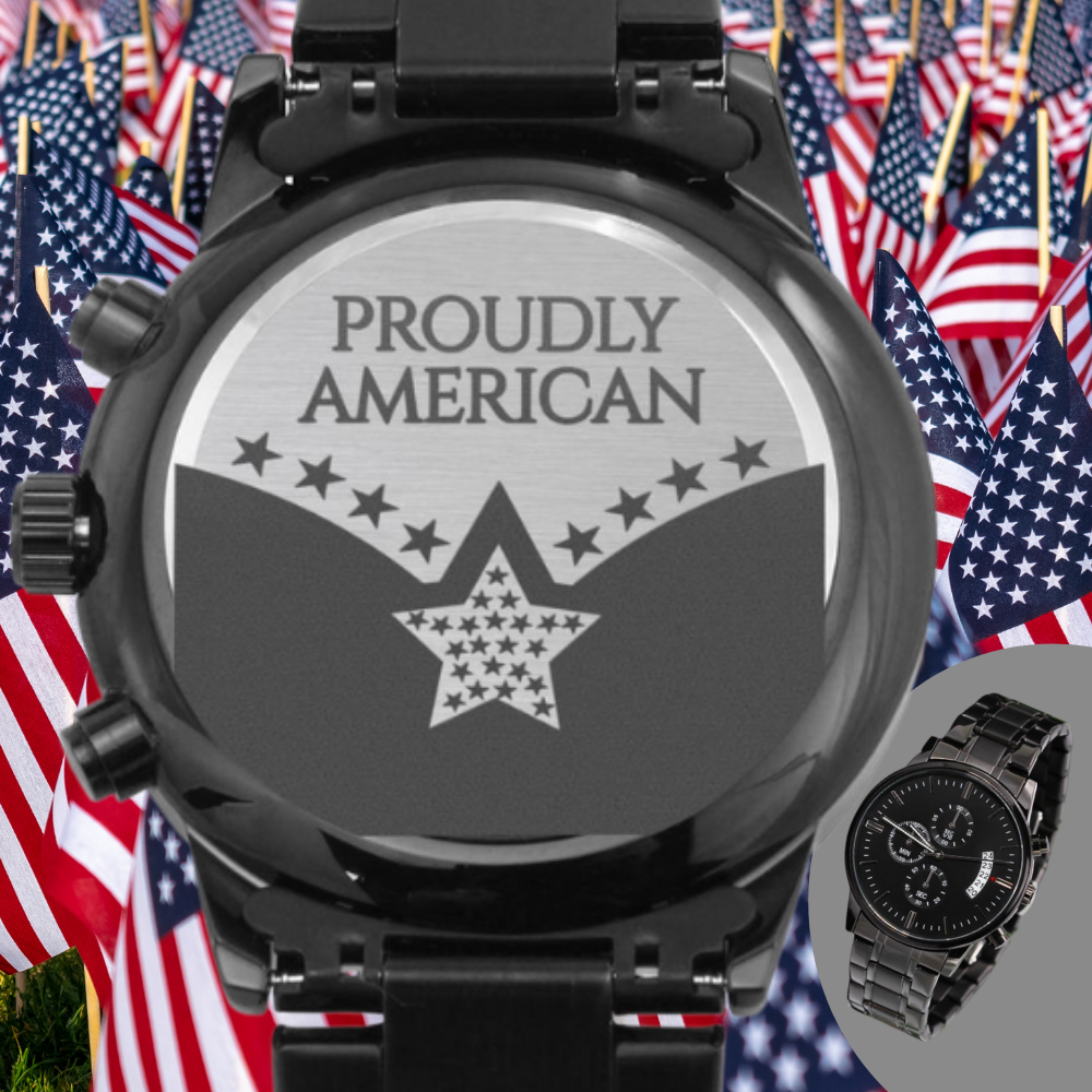 4th Of July USA Watch Gift For Husband - Proudly American