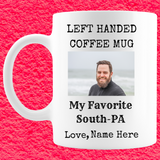 CUSTOM PHOTO AND NAME OR TEXT COFFEE MUG FOR LEFTY'S 