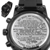 To My Husband Engraved Watch Gift - I Love You So Much