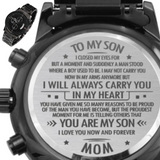 Engraved Watch For Son Gift From Mom- I'm So Proud Of You