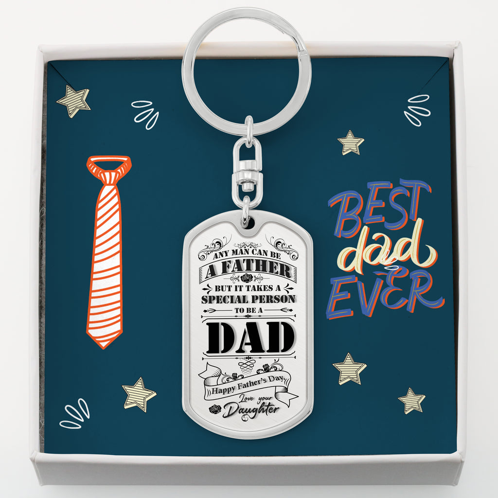 Personalized Father's Day Key Chain Gift From Daughter
