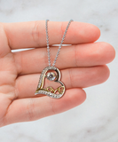 Halloween Gift For Her - Love Heart Necklace -Under A Sheet