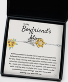 Boyfriends Mom Gift, 925 Silver Sunflower Bracelet