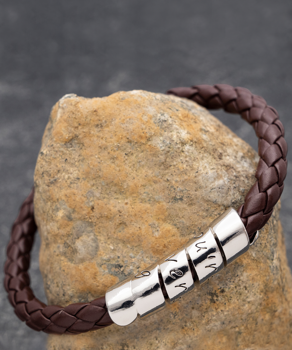 To My Man - Leather Bracelet Gift