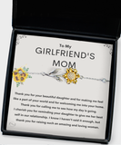 Girlfriend Mom Gift, 925 Silver Sunflower Bracelet